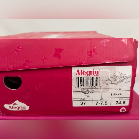 Alegria Women’s Tia Heels Sienna Color Herringbone Heel Velcro Straps US… - Picture 14 of 15